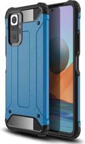 Voor Xiaomi Redmi Note 10 Pro / Note 10 Pro Max Magic Armor TPU + PC combinatiebehuizing (blauw)