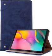 Retro Book Style Horizontale Flip Leren Case voor Galaxy Tab A 10.1 (2019) T510 / T515, met houder & kaartsleuven & portemonnee (marineblauw)