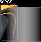 Voor Xiaomi Poco C3 50 STUKS 0.26mm 9H 2.5D Gehard Glas Film