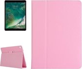 Voor iPad Pro 10,5 inch Litchi Texture 2-voudige horizontale flip lederen tas met houder (roze)