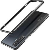 Voor Vivo X50 & X50 Pro Aluminium schokbestendig beschermend bumperframe (zwart zilver)