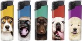Klik aanstekers - puppy print- DOGS - hondjes- 50 stuks in tray navulbaar electronic aansteker- Unilite