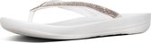 FitFlop Iqushion Sparkle teenslippers dames wit/zilver