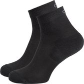 Odlo Socks Quarter Active 2 Pack Unisex Sportsokken - Black - Maat 36-38