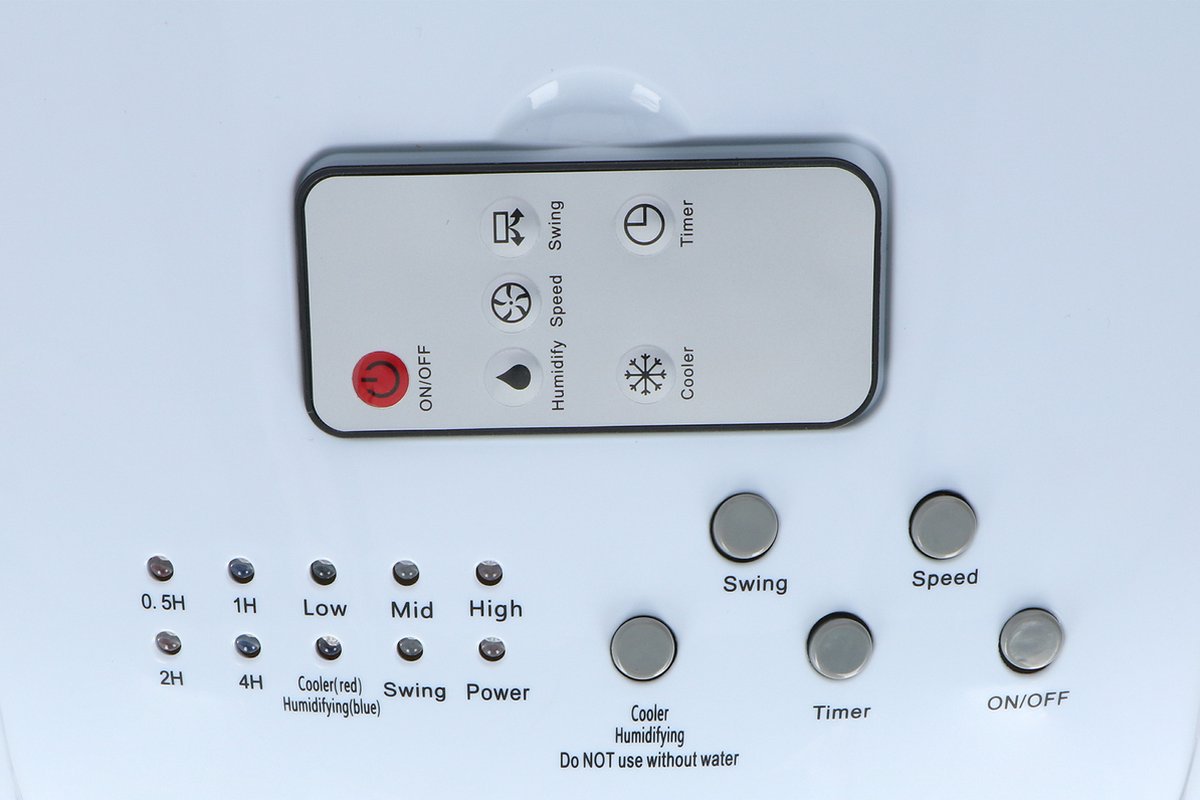blanc Ardes ar5r11 Cool B raffrescatore Humidificateur evaporativo d'environnement 3 niveaux de vitesse avec minuteur Télécommande et roues 