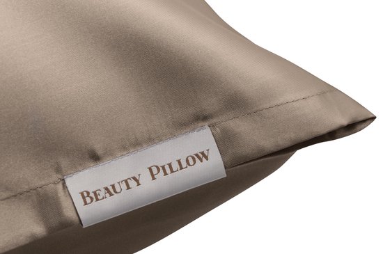 Beauty Pillow® - Satijnen Kussensloop - 60x70 cm - Taupe - Beauty Pillow