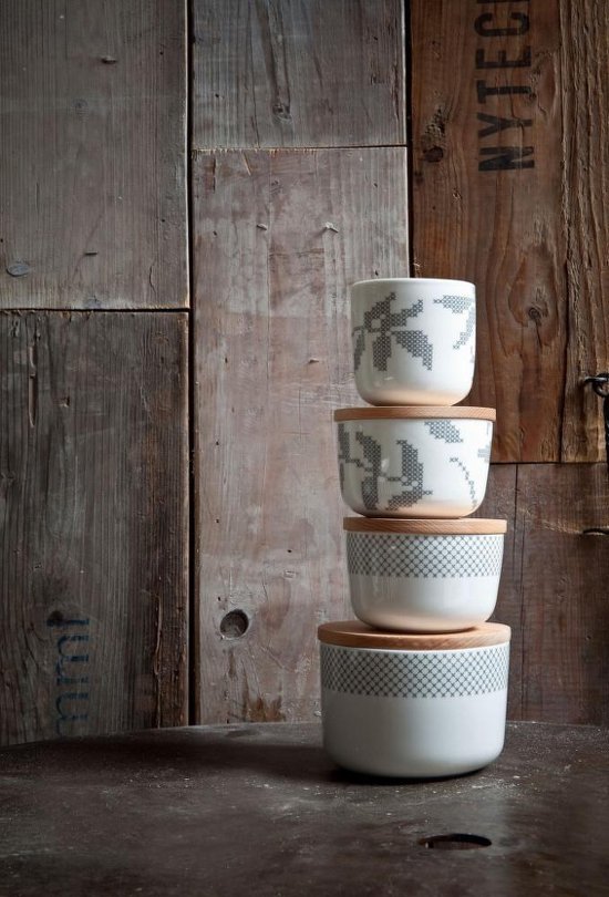 Menu Dining New Norm Services de table Feuilles, bol avec couvercle