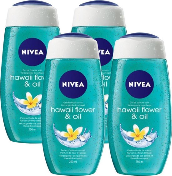 Nivea Hawaii Flower & Oil Douchegel Multi Pack 4 x 250 ml