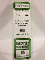 Evergreen 117 Strip 0,4mmX4mmX35cm - 10 stuks Styreen