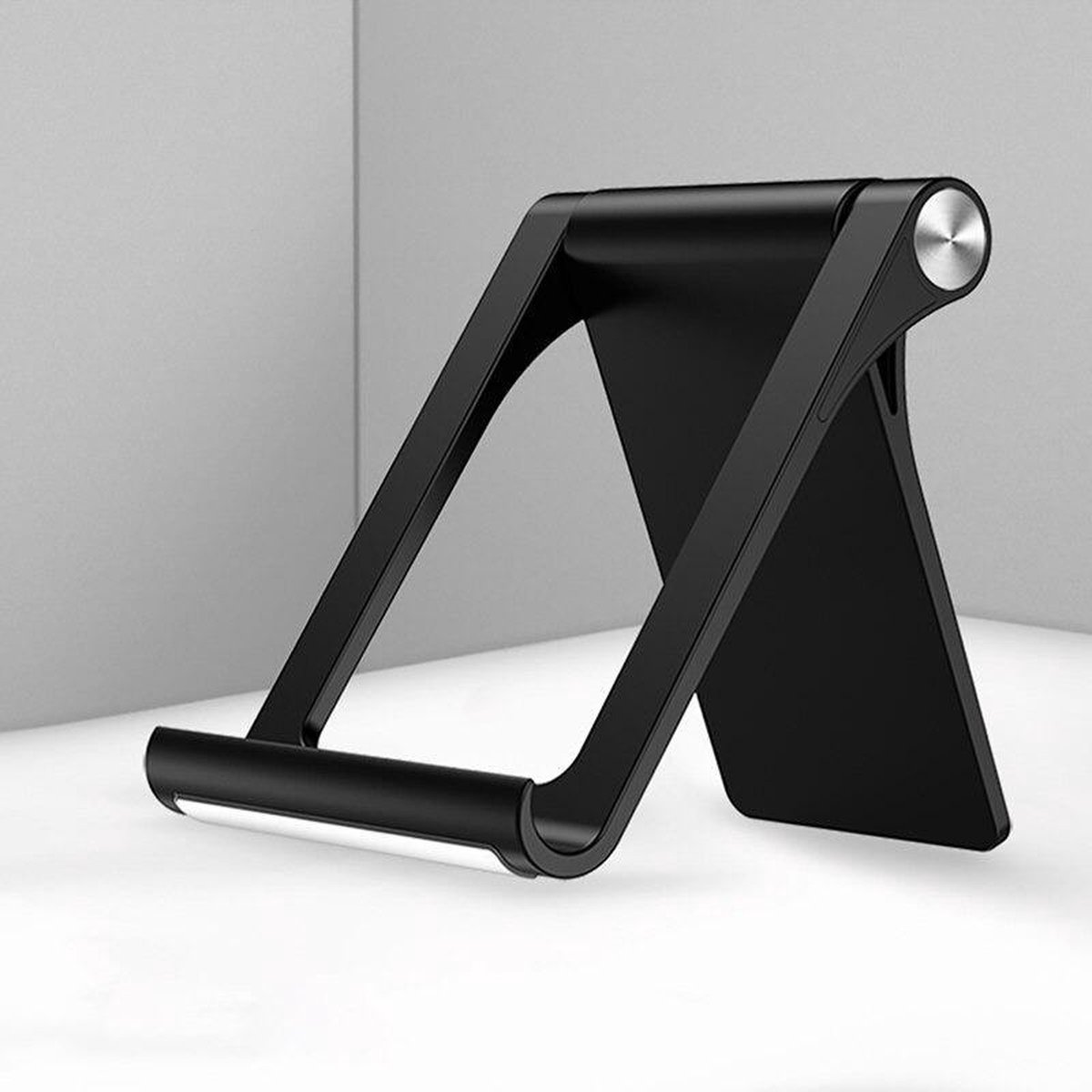 Universele Telefoonhouder - Tablethouder - Verstelbare Telefoon Houder - Bureau dock geschikt voor iPhone, iPad, Samsung, Xiaomi en Tablets - Zwart