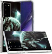 Voor Samsung Galaxy Note20 Ultra Painted Pattern TPU beschermhoes (Night Sky Wolf)