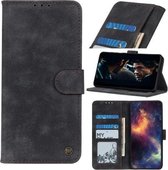 Voor Samsung Galaxy A7 (Japanse versie) / A7 (2018) Antilope-textuur Magnetische gesp Horizontale flip PU-lederen tas met kaartsleuven & portemonnee & houder (zwart)