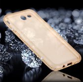 Voor Galaxy J5 (2017) (Amerikaanse versie) Diamond Encrusted Transparent Soft TPU beschermende achterkant van de behuizing (goud)