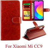 Voor Xiaomi MI CC9 Crazy Horse Texture Horizontale flip lederen tas met houder & kaartsleuven & portemonnee & fotolijst (bruin)