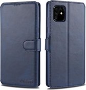 Voor Samsung Galaxy A81 / Note 10 Lite AZNS Kalfsstructuur Horizontale Flip Leren Case, met Houder & Kaartsleuven & Portemonnee & Fotolijst (Blauw)