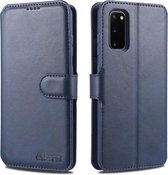 Voor Samsung Galaxy S20 AZNS Kalfsstructuur Horizontale Flip Leren Case, met Houder & Kaartsleuven & Portemonnee & Fotolijst (Blauw)