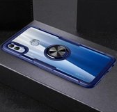 Krasbestendige TPU + acryl ringbeugel beschermhoes voor Huawei Honor 10 Lite (blauw)