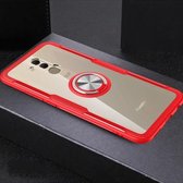 Krasbestendige TPU + acryl ringbeugel beschermhoes voor Huawei Mate 20 Lite (rood)