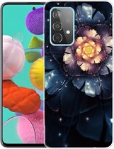 Voor Samsung Galaxy A72 5G schokbestendig geverfd transparant TPU beschermhoes (Snow Lotus)