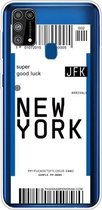 Voor Samsung Galaxy M31 Boarding Pass Series TPU telefoon beschermhoes (New York)