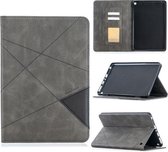 Voor Amazon Kindle Fire HD8 (2020) Rhombus Texture Horizontale Flip Magnetische Leren Case met Houder & Kaartsleuven (Grijs)