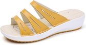 Casual wilde effen kleur sandalen pantoffels voor dames (kleur: geel maat: 40)