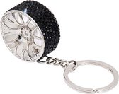Portable Car Diamond Key Chain Key Rings (zwart)