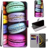 Voor Xiaomi Poco M3 Gekleurde Tekening Cross Textuur Horizontale Flip PU Lederen Case met Houder & Kaartsleuven & Portemonnee & Lanyard (Kleurrijke Taarten)