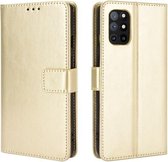 Voor OnePlus 8T Retro Crazy Horse Texture Horizontale Flip Leren Case met Houder & Kaartsleuven & Fotolijst (Goud)