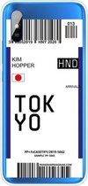 Voor Xiaomi Redmi 9A Boarding Card Series Pattern TPU beschermhoes (Flag Tokyo)