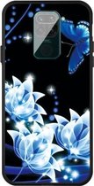 Voor Xiaomi Redmi Note 9 Pattern Printing Embossment TPU Mobile Case (Orchid Butterfly)