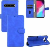 Voor Samsung Galaxy S10 5G Effen Kleur Huidgevoel Magnetische Gesp Horizontale Flip Kalf Textuur PU Lederen Case met Houder & Kaartsleuven & Portemonnee (Blauw)