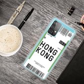 Voor Samsung Galaxy A72 5G Boarding Pass Series TPU telefoon beschermhoes (Hong Kong)