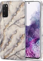 Voor Samsung Galaxy S20 TPU Gilt Marble Pattern beschermhoes (grijs)