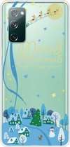 Voor Samsung Galaxy S20 FE Trendy Leuke Kerst Patroon Case Clear TPU Cover Telefoon Gevallen (Ice and Snow World)