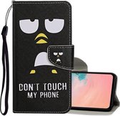 Voor Samsung Galaxy S21 Ultra 5G Gekleurde Tekening Patroon Horizontale Flip Leren Case met Houder & Kaartsleuven & Portemonnee & Lanyard (Penguin)