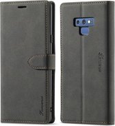 Voor Samsung Galaxy Note 9 Forwenw F1 Serie Mat Sterk Magnetisme Horizontale Flip Leren Case met Houder & Kaartsleuven & Portemonnee & Fotolijst (Zwart)