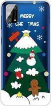 Voor Samsung Galaxy M31 Christmas Series Clear TPU beschermhoes (drielaagse kerstboom)