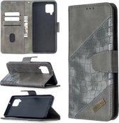 Voor Samsung Galaxy A42 5G Bijpassende Kleur Krokodil Textuur Horizontale Flip PU Lederen Case met Portemonnee & Houder & Kaartsleuven (Grijs)