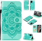 Voor Xiaomi Mi 10 Lite 5G Mandala Embossing Patroon Horizontale Flip Leren Case met Houder & Kaartsleuven & Portemonnee & Fotolijst & Lanyard (Groen)