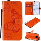 Voor Xiaomi Redmi K30 Pro 3D Vlinders Embossing Patroon Horizontale Flip Leren Case met Houder & Kaartsleuf & Portemonnee (Oranje)