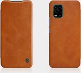 Voor Xiaomi Mi 10 Lite NILLKIN QIN-serie Crazy Horse-textuur Horizontale flip lederen tas met kaartsleuf (bruin)