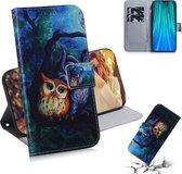 Voor Xiaomi Redmi Note 8 Pro Schilderen Patroon Gekleurde Tekening Horizontale Flip Leren Case met Houder & Kaartsleuven & Portemonnee (Olieverf Uil)