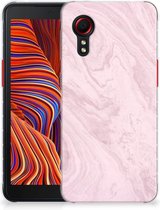 Smartphone hoesje Geschikt voor Samsung Xcover 5 Enterprise Edition | Geschikt voor Samsung Galaxy Xcover 5 Leuk Hoesje Marble Pink