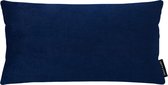 Lucy’s Living Luxe sierkussenhoes Velvet CLASSIC - donker blauw - 50 x 30 cm - polyester - wonen - interieur - woonaccessoires
