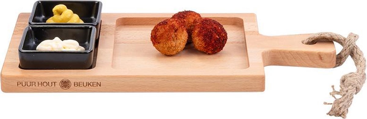 Kicinn Borrelplank Tapasplank Kaasplank Serveerplank Hout Incl Kaasmesjes Vorkjes Schaaltjes En Extra Bamboe 590916950