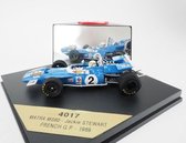 Matra MS80 Jackie Stewart French GP 1969 (Blauw) (10 cm) 1/43 Quartzo - Modelauto - Schaalmodel - Model auto - Miniatuurautos - Miniatuur auto - Max Verstappen - Race auto wagen