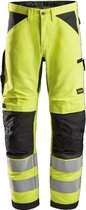 Snickers LiteWork Hi-Vis Work Werkbroek+ CL.2 6332 - Mannen - Oranje/Geel - 56