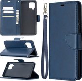 Samsung Galaxy A42 hoesje - MobyDefend Wallet Book Case Met Koord - Blauw - GSM Hoesje - Telefoonhoesje Geschikt Voor: Samsung Galaxy A42