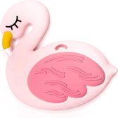 Siliconen bijtring flamingo roze | bijtring voor baby's | flamingo Bijtspeelgoed | bijtring baby | bijtring baby siliconen | bijtring voor doorkomende tandjes | BPA vrij | bijtspee